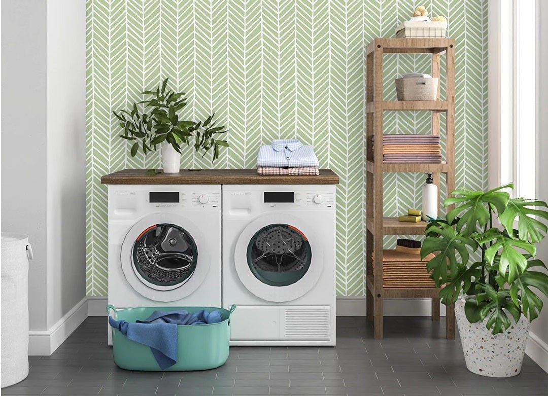 Effortless Laundry Room Upgrade: DIY Peel and Stick Wallpaper Project - CostaCover