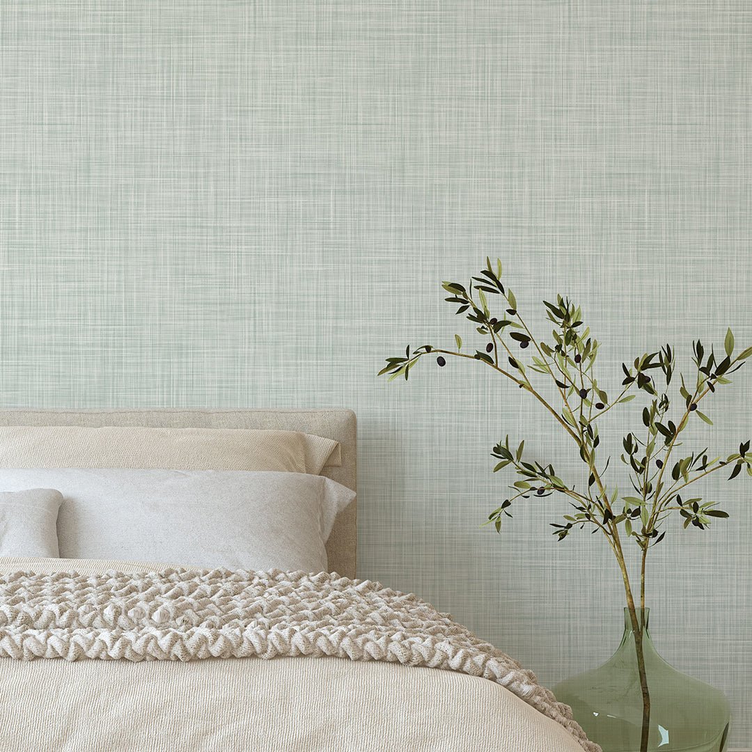 Green Linen Texture Wallpaper CC342 – CostaCover, image size:1080x1080
