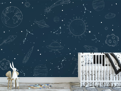 Galaxy Starry Night Wall Mural WM044