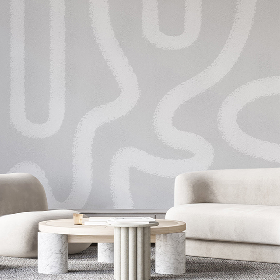 3D Gray Line WC2569 Wall Murals