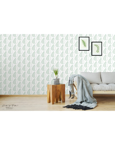 Minimalistic Green Leaves Wallpaper CC063