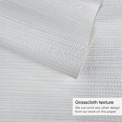 Soft Gray Checker Grasscloth Wallpaper CG022