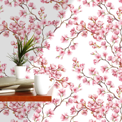 Watercolor Cherry Blossoms Wallpaper CC133