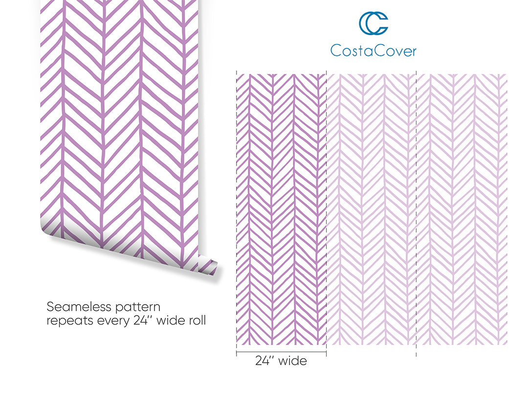 Purple Chevron Herringbone Wallpaper CC132
