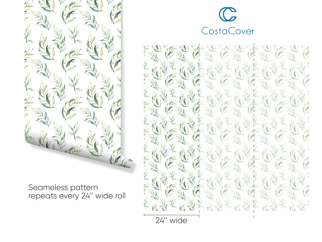 Green Eucalyptus Leaves Wallpaper CC049