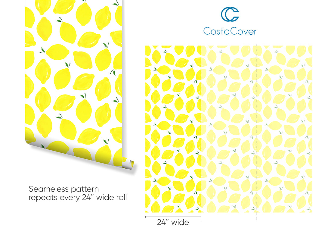 Juicy Yellow Lemons Wallpaper CC010