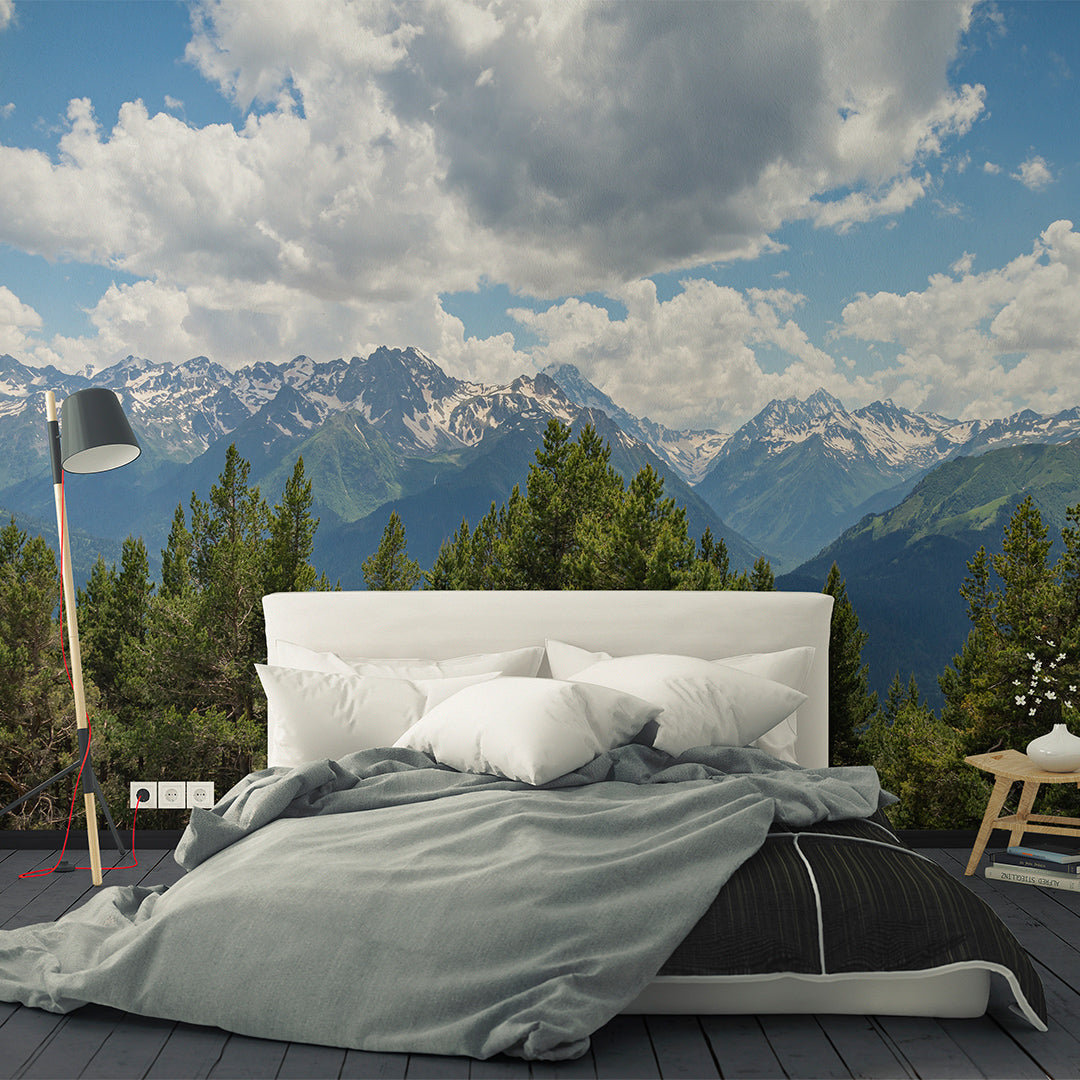 Mountains, Forest and Sky Wall Mural CCM046