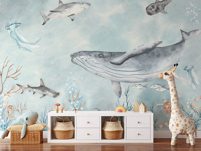 Boy's Nursery Room Ideas with Removable Wallpaper