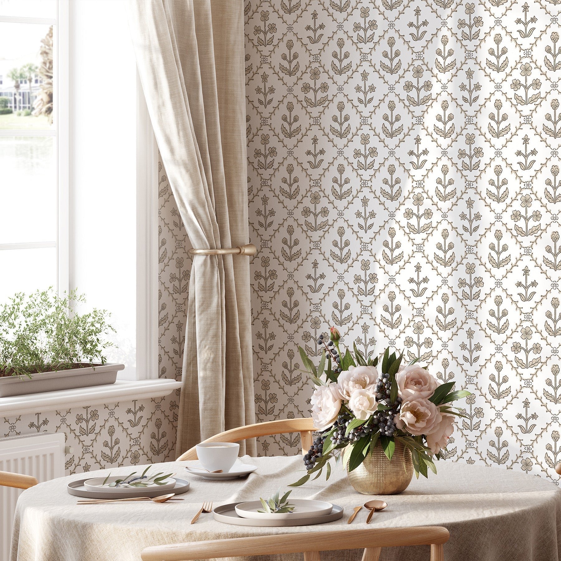 Modern Farmhouse Wallpaper: Cozy Shiplap, Floral, and Rustic Idea