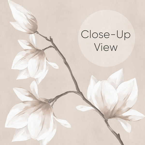 Beige Magnolia Wallpaper W191