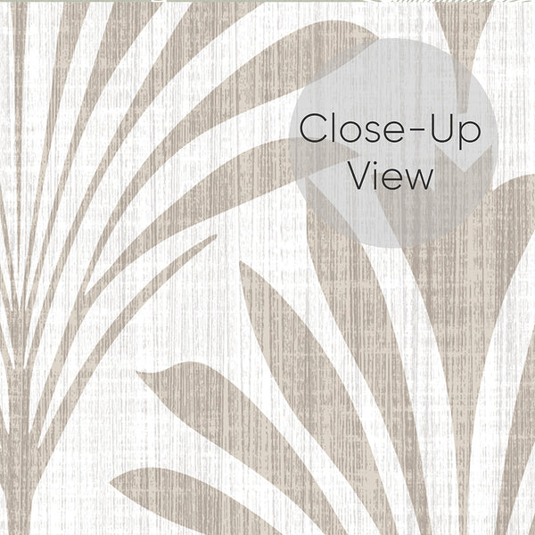 Beige Botanical Leaves Wallpaper L025