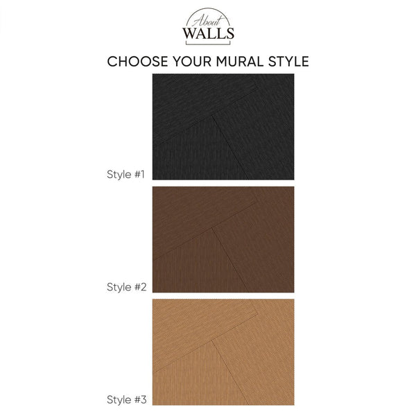 Geometric Wooden Panels Effect Wall Mural AM076 - CostaCover - Peel and stick Removable Wallpaper - about walls - Abstract - Abstract Labyrinth Lines