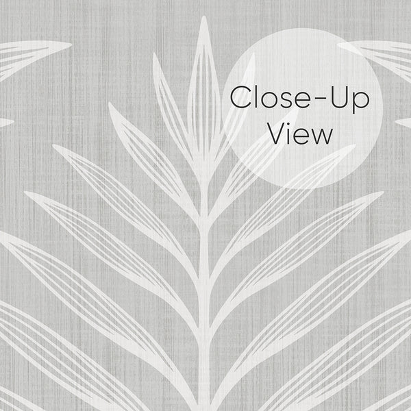 Gray White Palm Leaves Wallpaper L053