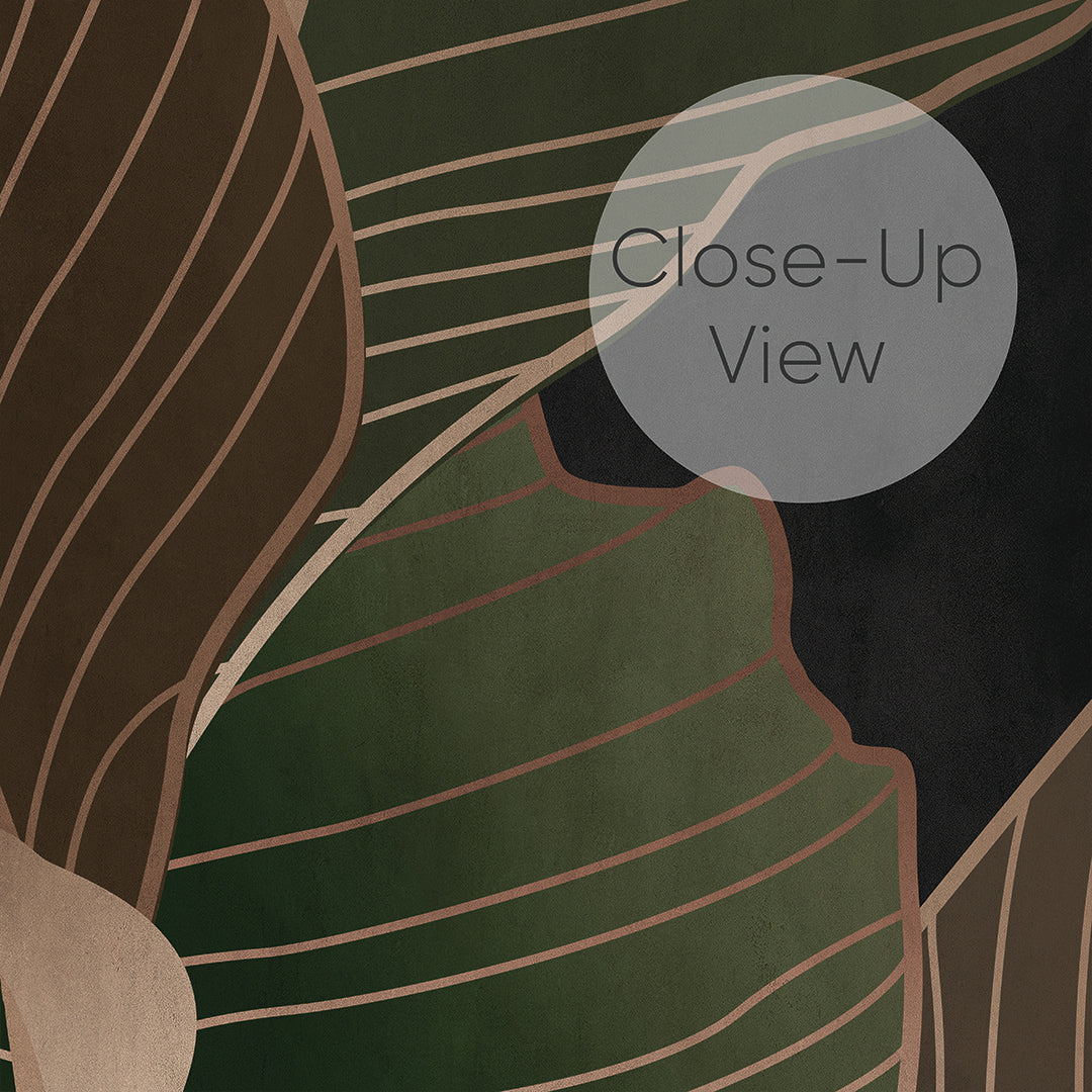 Dark Green Banana Leaves Wallpaper CC364