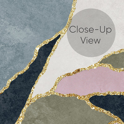 Pink Green Blue Abstract Leaf Wall Mural CCM211