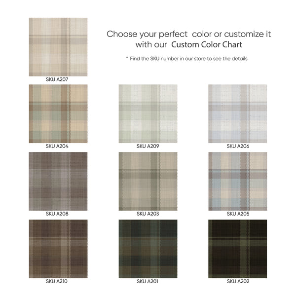 Color chart showing wallpaper patterns in various colors with SKU numbers for each available design.