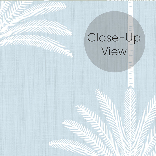 Light Blue Palm Tree Wallpaper L010