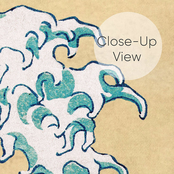 Vintage Japanese Wave Wall Mural AM163 - CostaCover-Peel and stick Removable Wallpaper-accent wallpaper-adhesive wallpaper-bathroom wallpaper