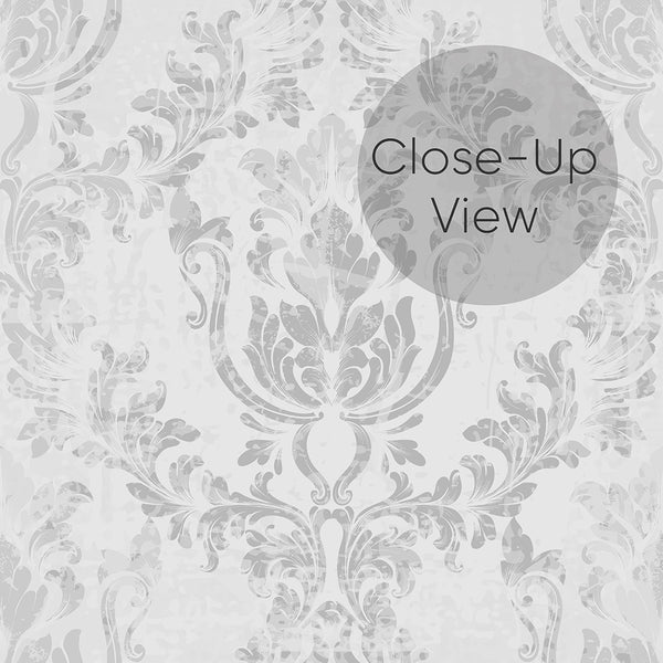 Gray Rococo Wallpaper W102 - CostaCover - Peel and stick Removable Wallpaper - abstract wall art - abstract wallpaper - accent wallpaper