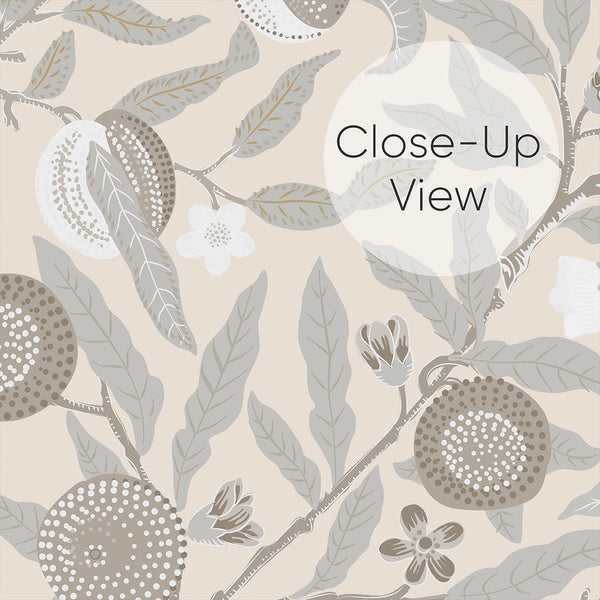 Beige Fruit or Pomegranate by Morris Wallpaper W114 - CostaCover - Peel and stick Removable Wallpaper - abstract wallpaper - accent wallpaper - adhesive wallpaper