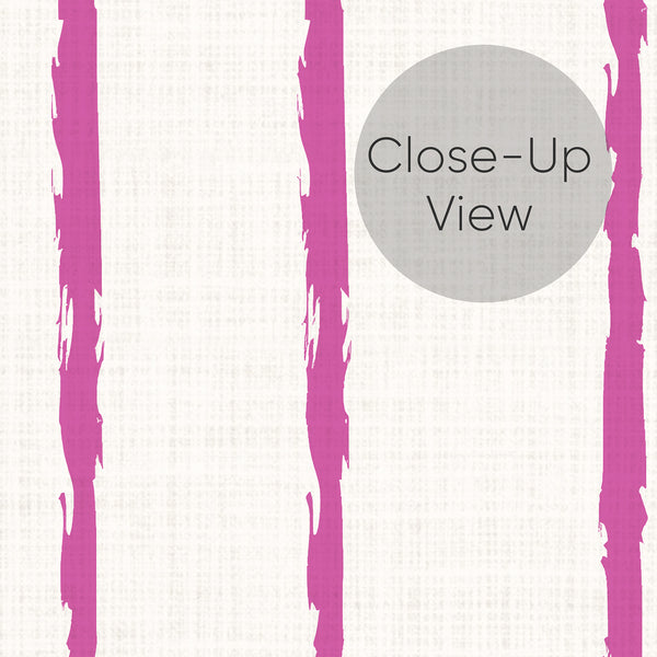 Saturated pink-magenta vertical stripes with a textured effect on a warm neutral background, offering a bold accent for modern decor in a teen room or home office.