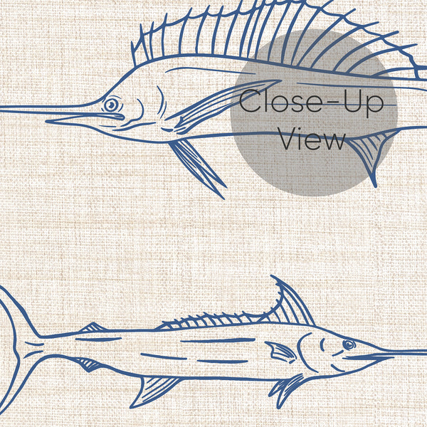 Navy Blue Marlin Fish Wallpaper CC365