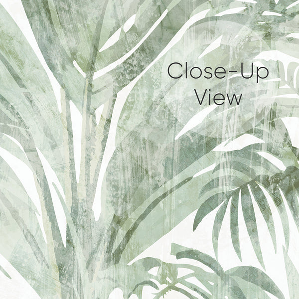Sage Green Palm Leaf Wallpaper A123