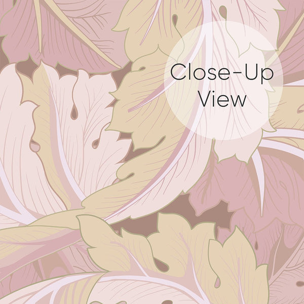 Yellow & Pink Acanthus by Morris Wallpaper W121 - CostaCover - Peel and stick Removable Wallpaper - Abstract - abstract floral - abstract lines