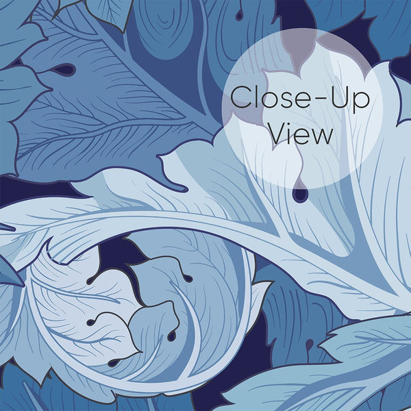 Blue Acanthus by Morris Wallpaper W122 - CostaCover - Peel and stick Removable Wallpaper - Abstract - abstract floral - abstract lines