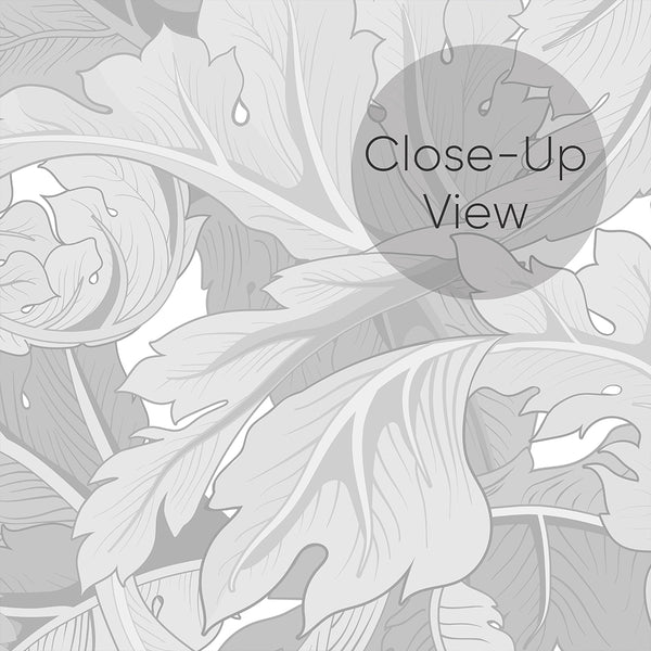 Gray Acanthus by Morris Wallpaper W123 - CostaCover - Peel and stick Removable Wallpaper - abstract wallpaper - accent wallpaper - adhesive wallpaper