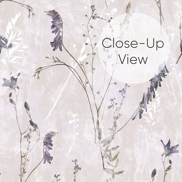 Purple Lavender Flower Wallpaper S079 - CostaCover - Peel and stick Removable Wallpaper - accent wallpaper - adhesive wallpaper - bathroom wallpaper