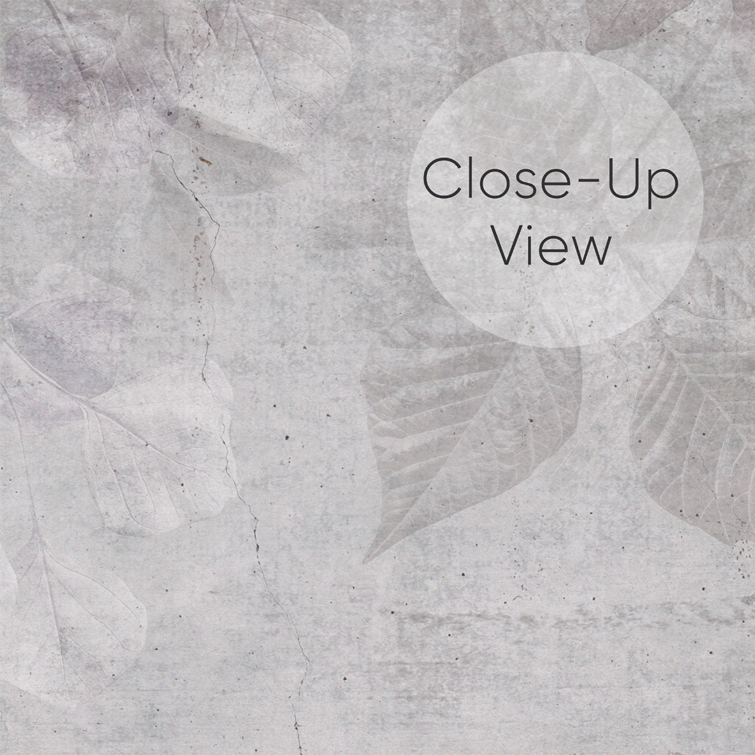 Gray Concrete Botanical Wall Mural AM178