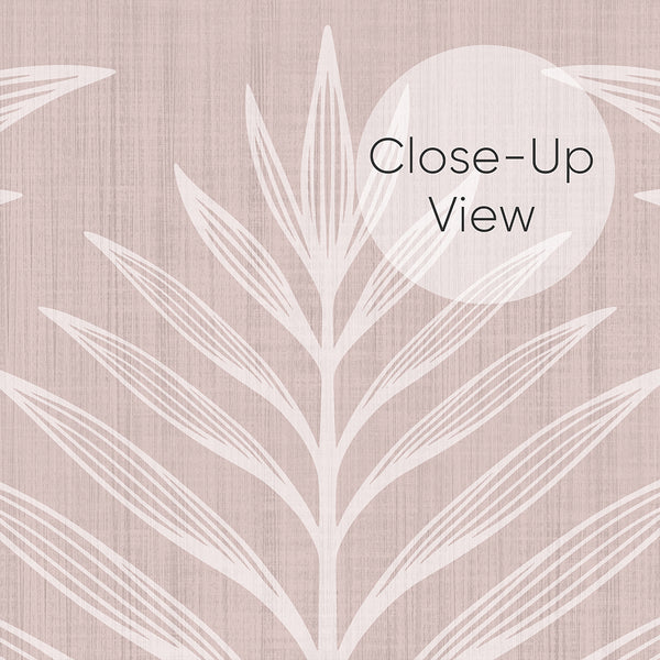 Dusty Pink Palm Leaves Wallpaper  L055