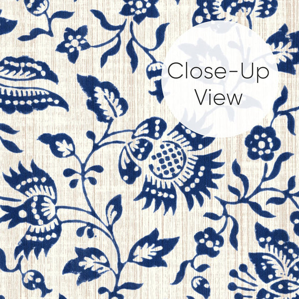 Blue Vintage Flowers Wallpaper CC347 - CostaCover - Peel and stick Removable Wallpaper - accent wallpaper - adhesive wallpaper - bathroom wallpaper