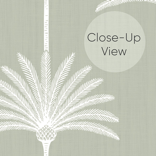 Sage Green Palm Tree Wallpaper L003