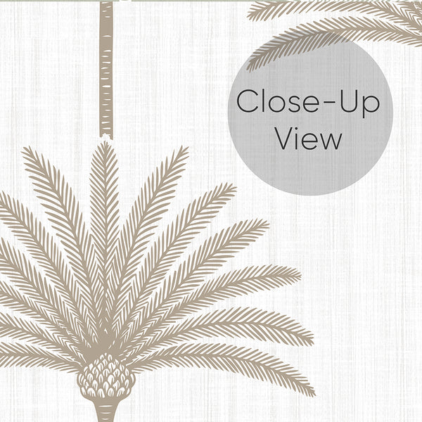 Neutral Beige Palm Tree Wallpaper L004