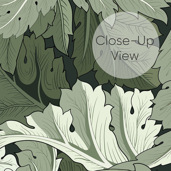 Green Acanthus by Morris Wallpaper W116 - CostaCover - Peel and stick Removable Wallpaper - abstract floral - abstract wallpaper - accent wallpaper