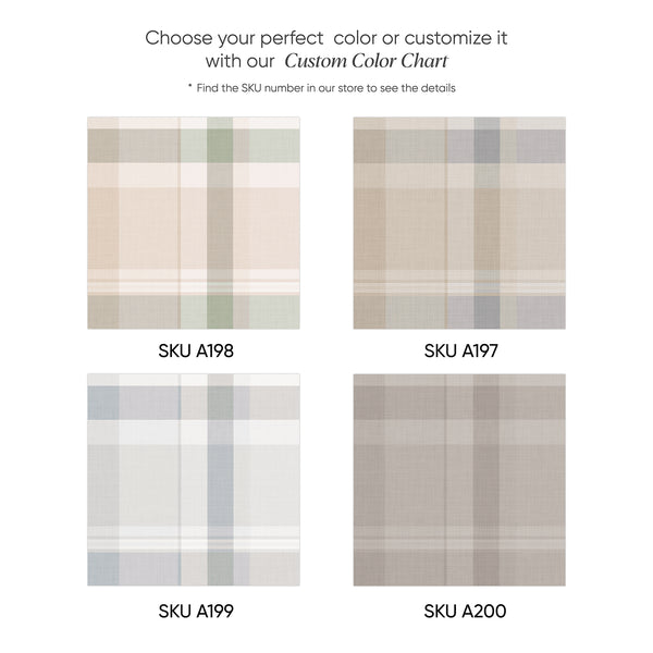 Color chart showing wallpaper patterns in various colors with SKU numbers for each available design.
