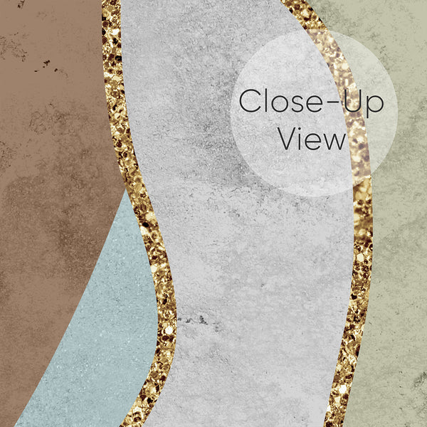 Brown Green Blue Abstract Wall Mural CCM213