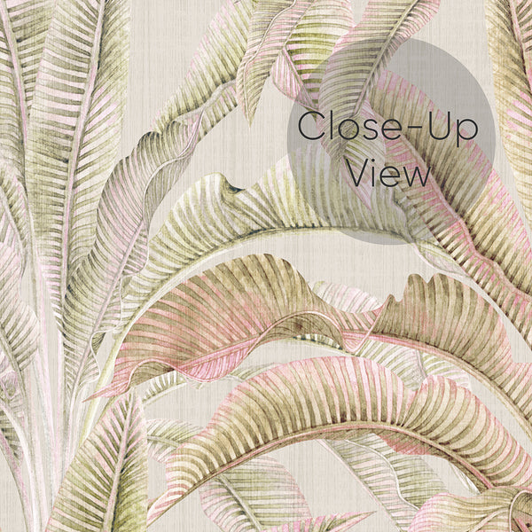 Pastel Banana Leaf Wallpaper A138