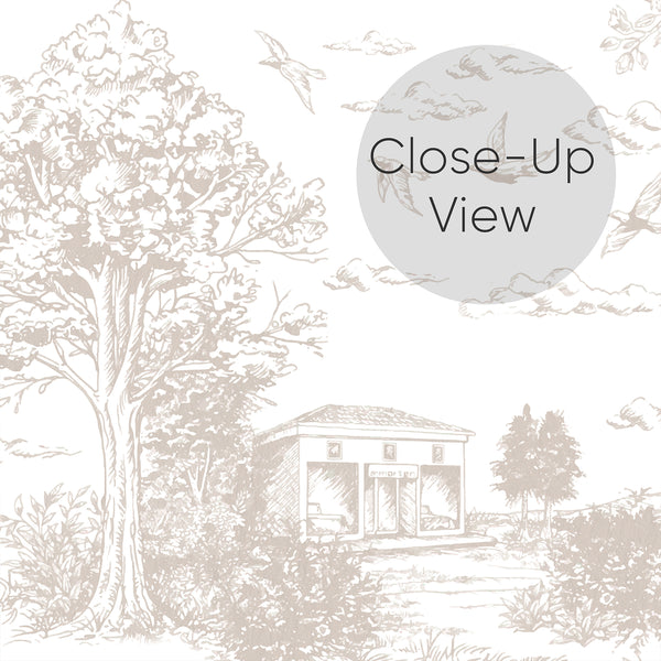 Beige French Toile Safari Wallpaper L069