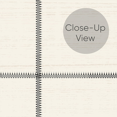 Neutral Stitched Grid Grasscloth Wallpaper CG031