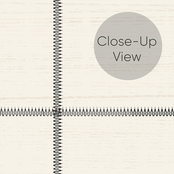 Neutral Stitched Grid Grasscloth Wallpaper CG031