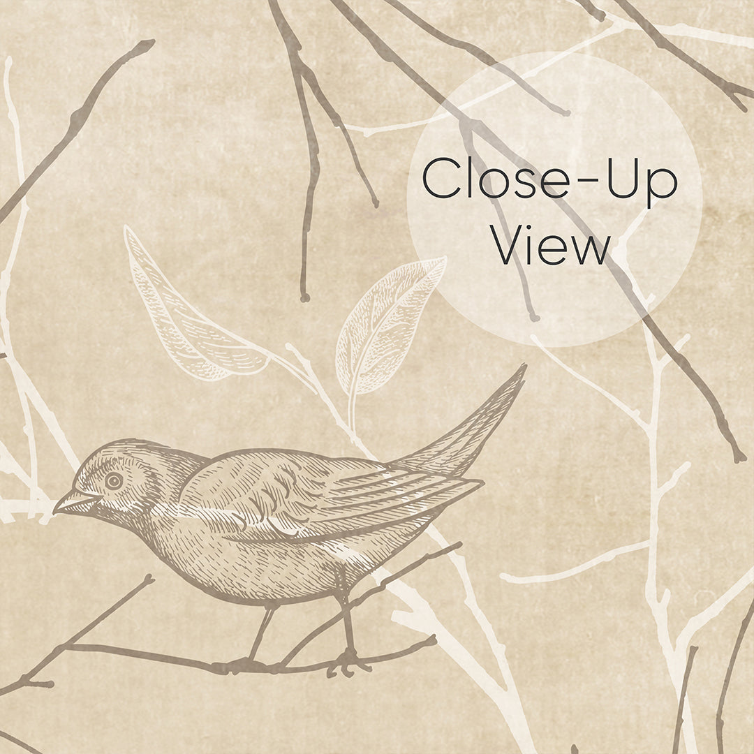 Vintage Birds on Branches Wallpaper CC356