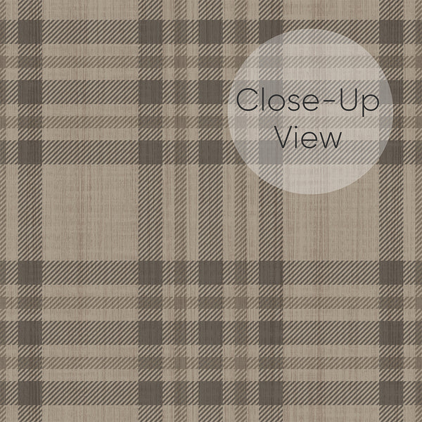 Beige Brown Plaid Wallpaper S137