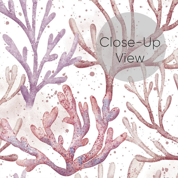 Purple Pink Corals Wallpaper S088 - CostaCover - Peel and stick Removable Wallpaper - Abstract - abstract wall art - accent wallpaper