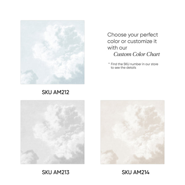 Color chart showing wallpaper patterns in various colors with SKU numbers for each available design.