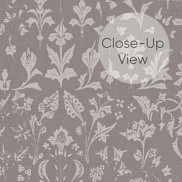 Taupe Floral Toile Wallpaper CC367