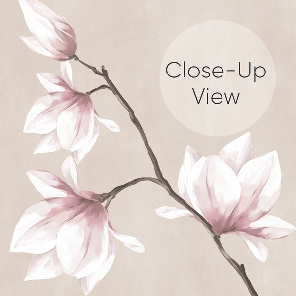 Pink Beige Magnolia Wallpaper W189