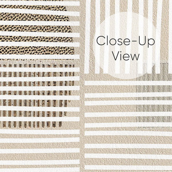 Beige Brown Stripes Wallpaper A009 - CostaCover - Peel and stick Removable Wallpaper - about walls - Abstract - Abstract Labyrinth Lines